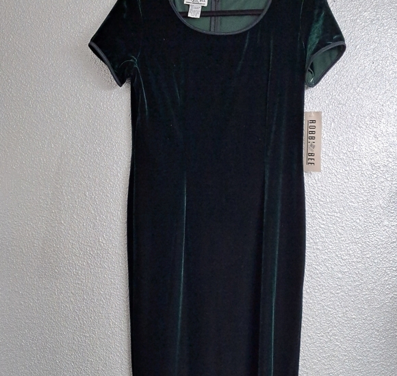 NWT Vintage Robbie Bee Petite Jade Green Formal Dress  Size 12P - Picture 1 of 8